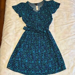 Talbots Petite Folk Smocked Dress NWT